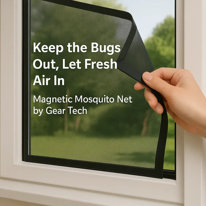 BowLift | Magnetic Mosquito Net for Windows - No-See-Um Mesh Insect Screen for Home Protection & Bug Prevention