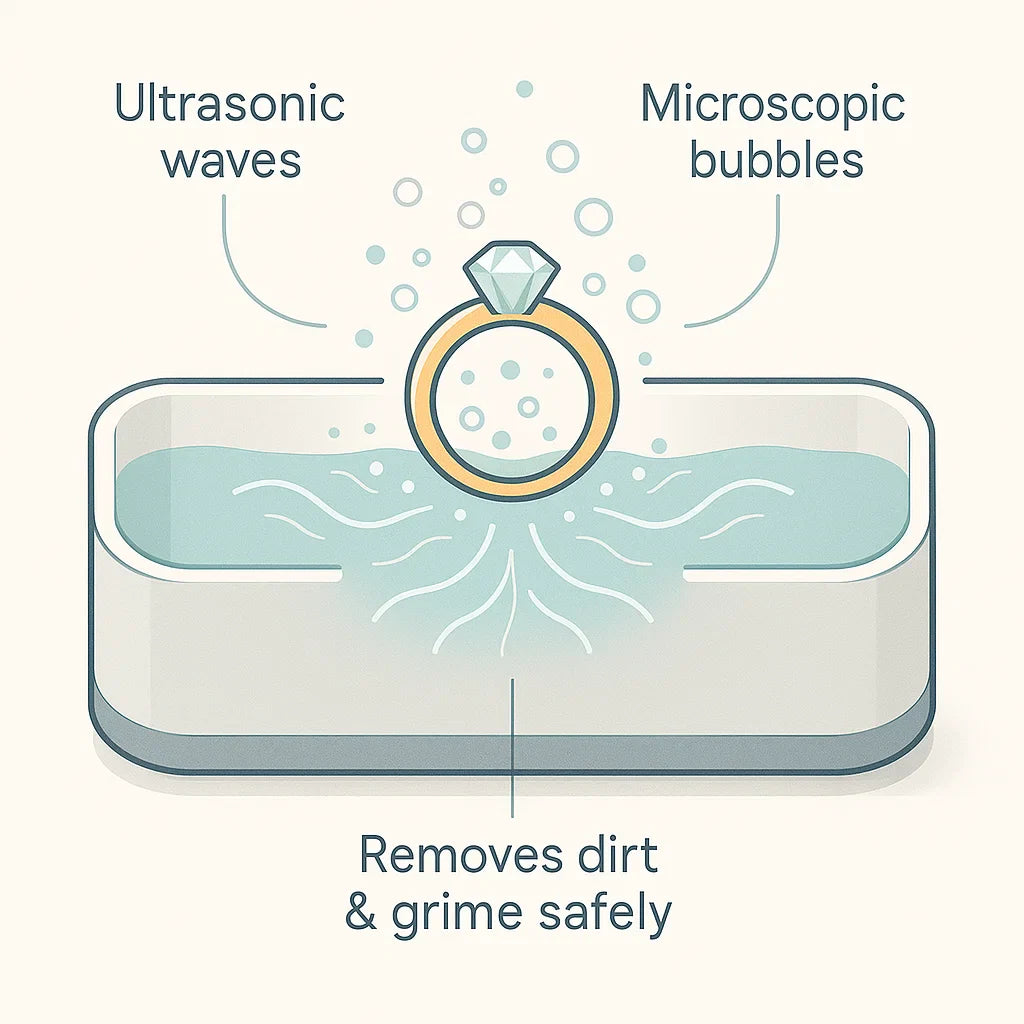 BowLift | Ultrasonic Cleaning Device | Gentle, Efficient & Versatile for Jewelry, Glasses, Watches, and Dentures