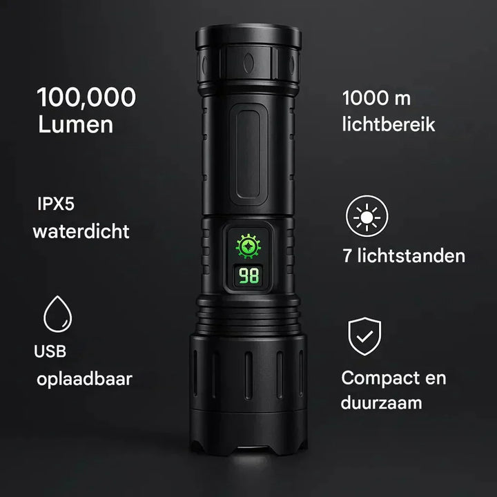 BowLift | UltraStrong Night Vision Flashlight Pro – Rechargeable Aluminum Lamp