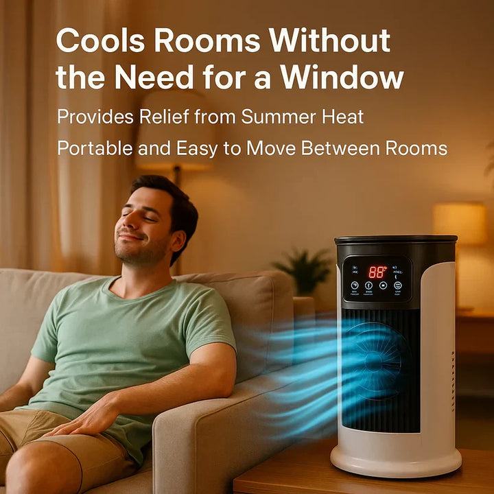 Portable Air Conditioner | Windowless, Energy Efficient & Ideal for Home Office and Dormitory Use | Bowlift