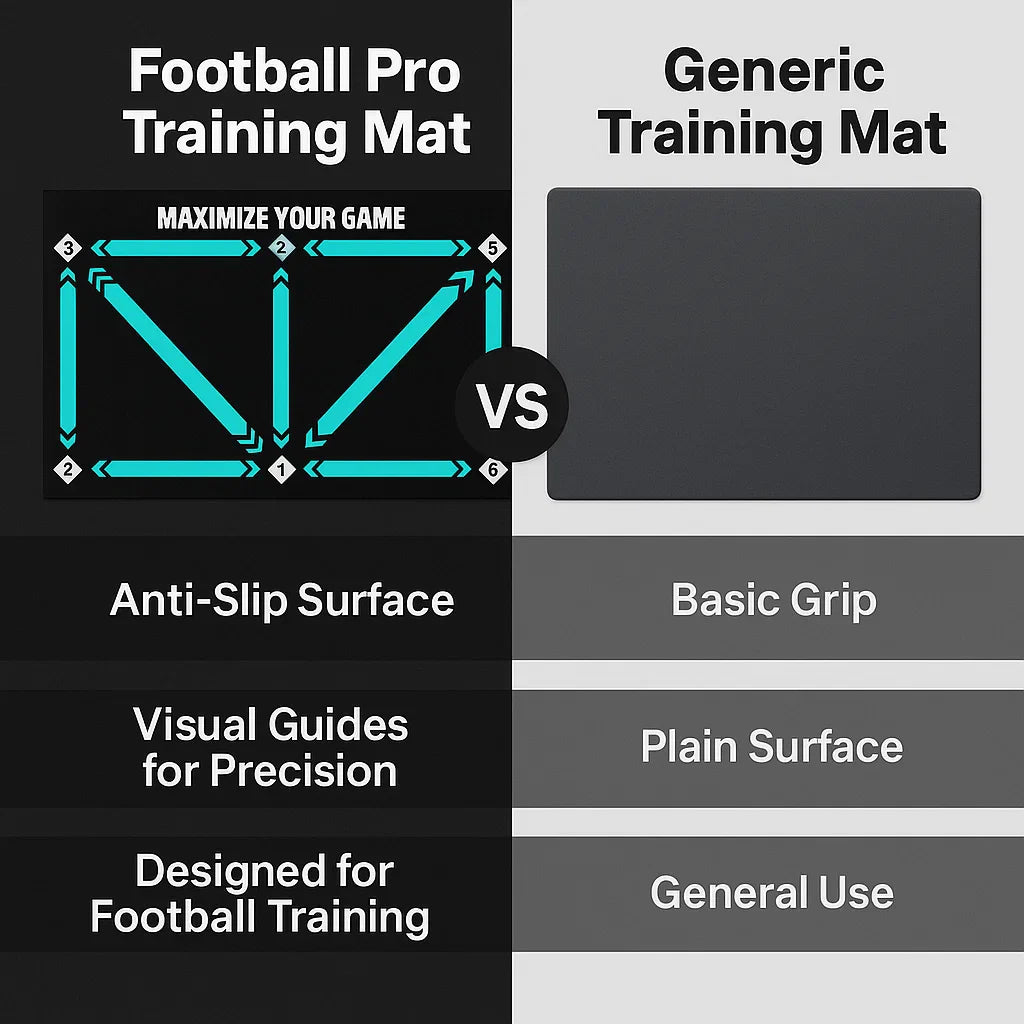 BowLift | Football Pro Training Mat | Anti-Slip, 2x2m Space & Video Program for Skill Enhancement and Home Training