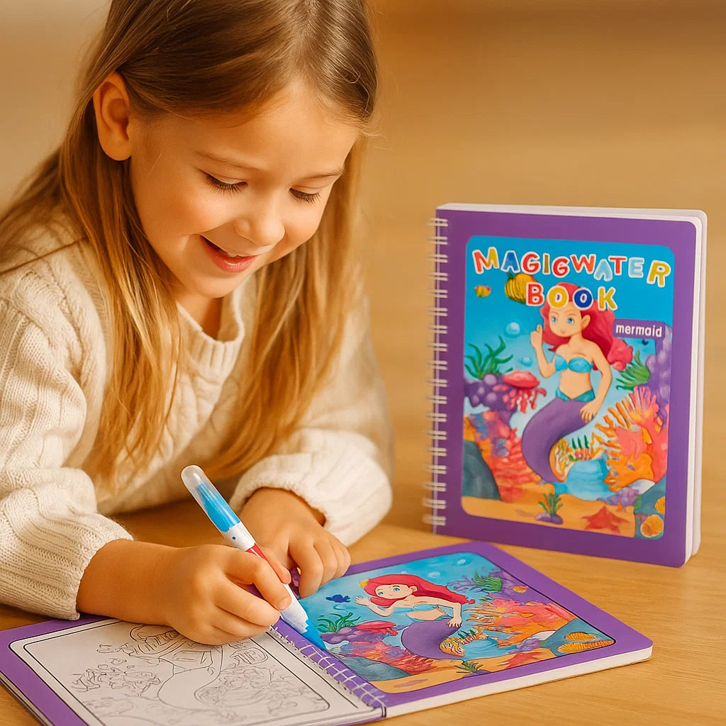 BowLift | Magical self-erasing watercolor book set for children with water brush