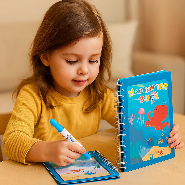 BowLift | Magical self-erasing watercolor book set for children with water brush