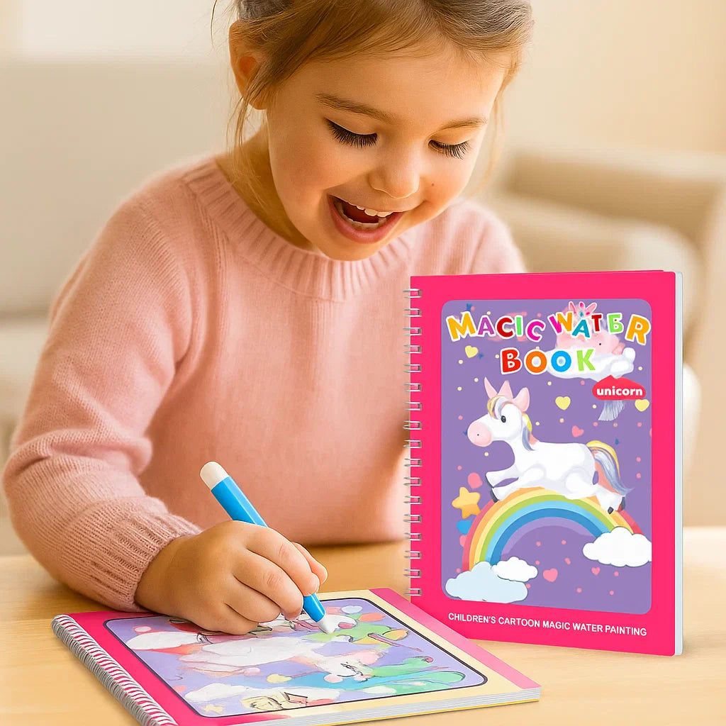 BowLift | Magical self-erasing watercolor book set for children with water brush