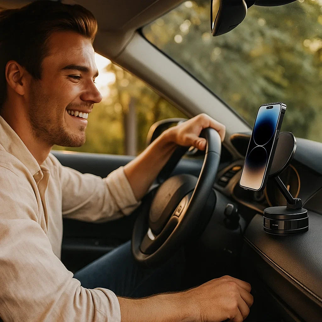 BowLift | Magnetic Suction Cup - Extendable 360° Phone Holder with Vacuum Seal