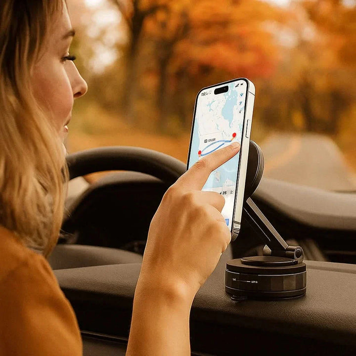 BowLift | Magnetic 360° Phone Holder with Suction Cup Vacuum Lock
