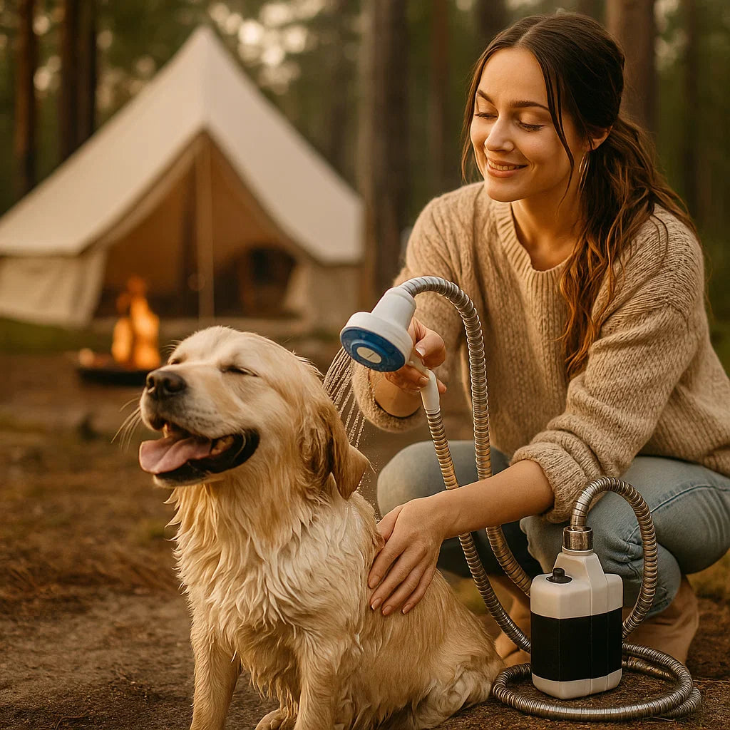 BowLift | Portable USB camping shower for outdoor use