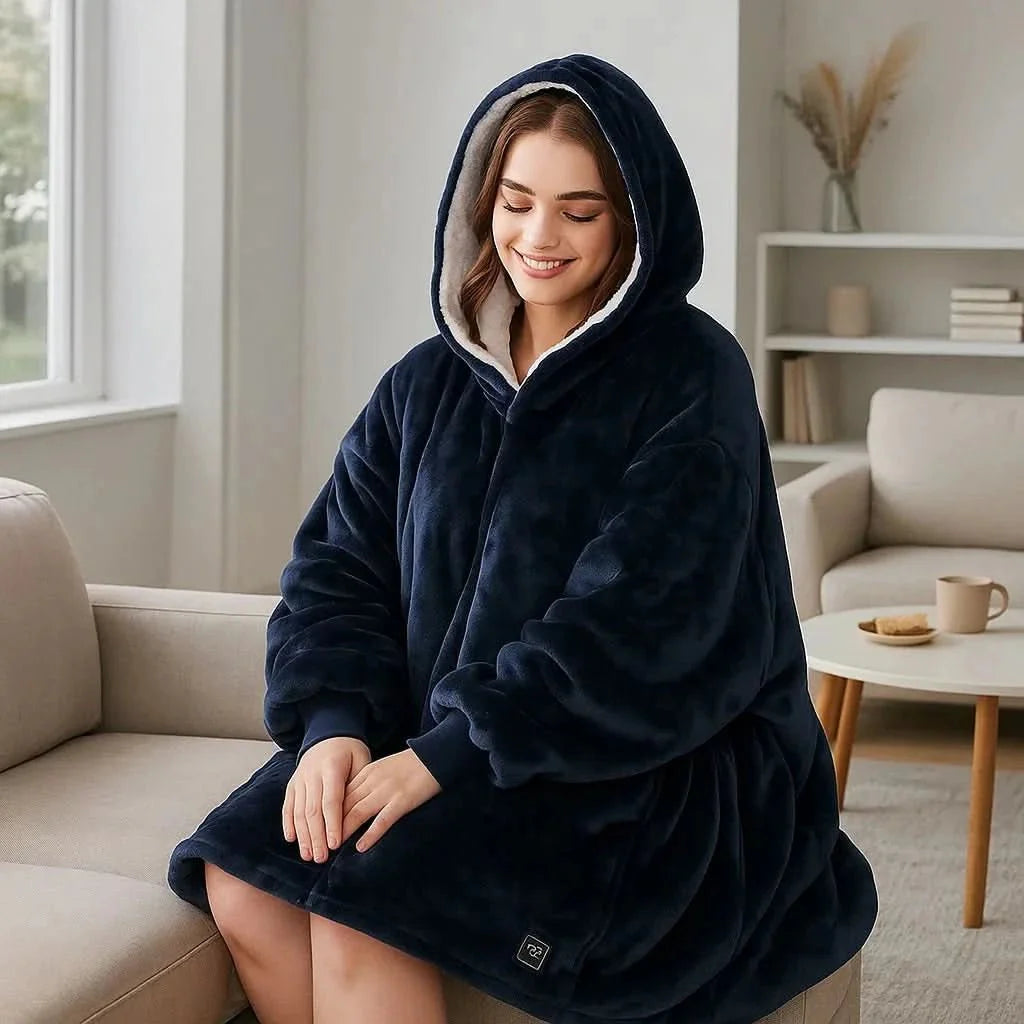 BowLift | USB-heated blanket hoodie with fused warmth