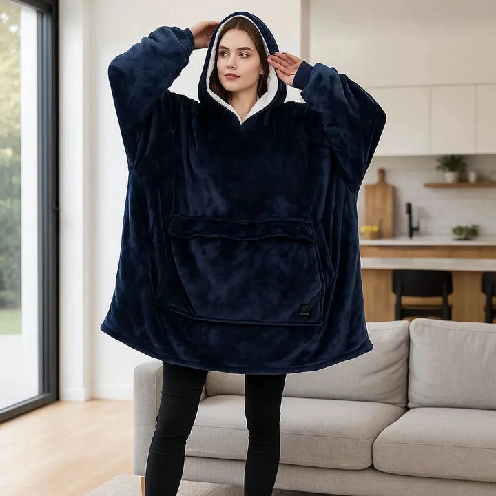 BowLift | USB-heated blanket hoodie with fused warmth