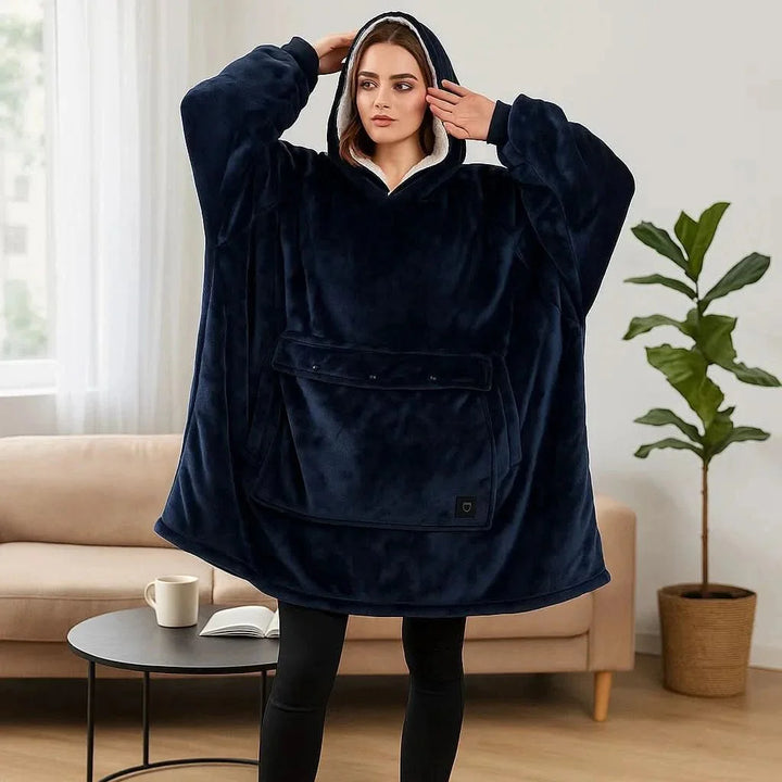 BowLift | USB-heated blanket hoodie with fused warmth