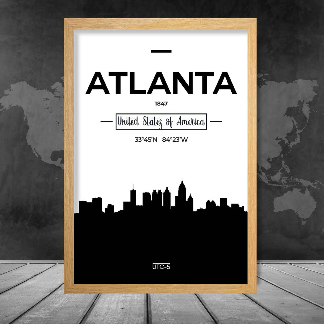 Atlanta USA Skyline City View Poster | Bowlift