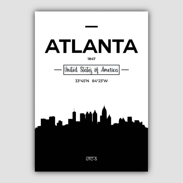 Atlanta USA Skyline City View Poster | Bowlift