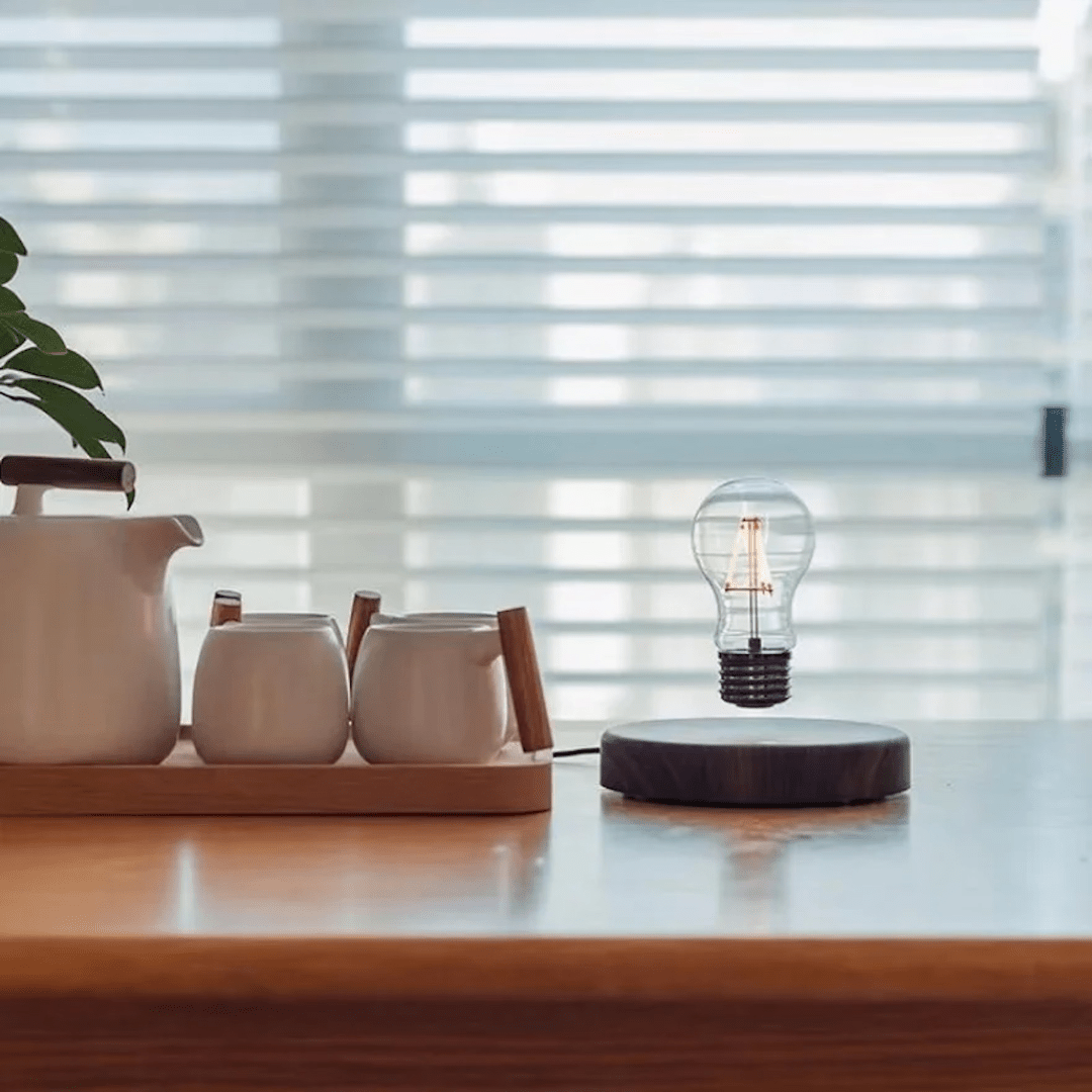 BowLift | LumiGlide Floating LED Bulb | Magnetic levitation light with touch control for modern spaces