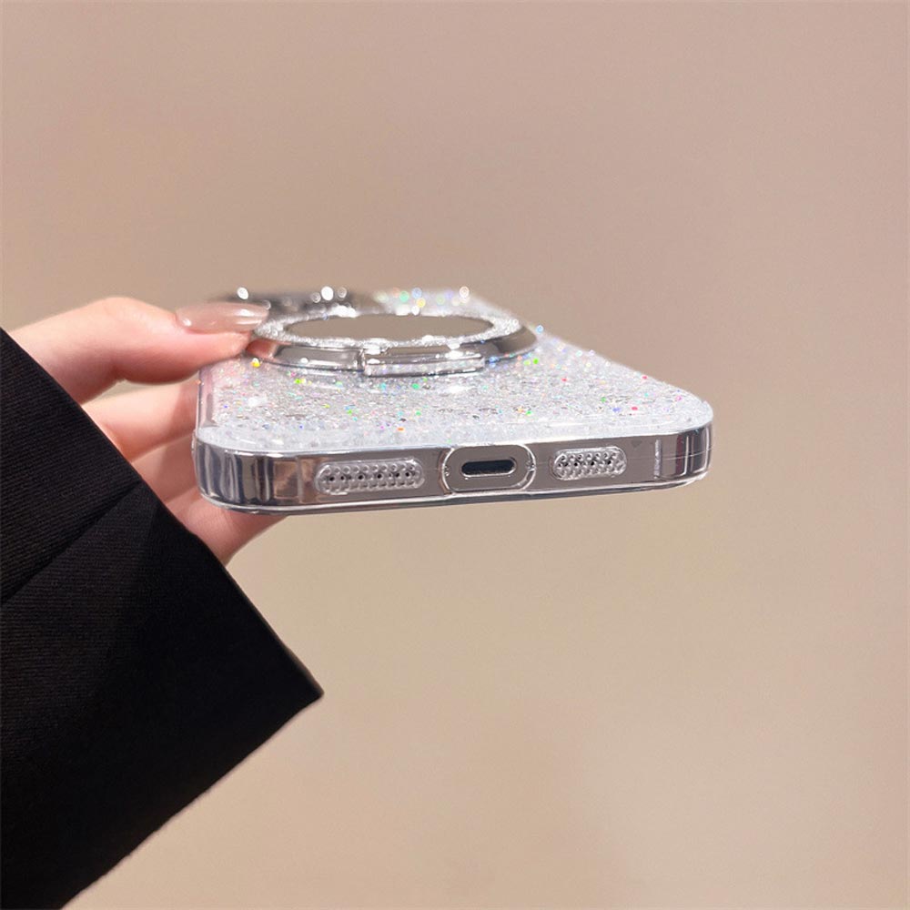 BowLift | Silver Glitter Mirror MagSafe