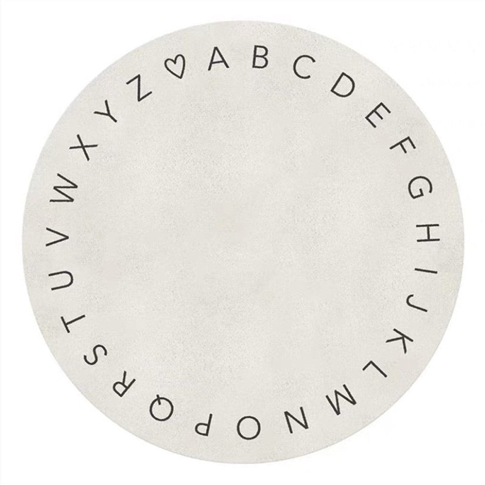 White round carpet – Stylish rug for children's room & living room, ideal for modern design | Bowlift