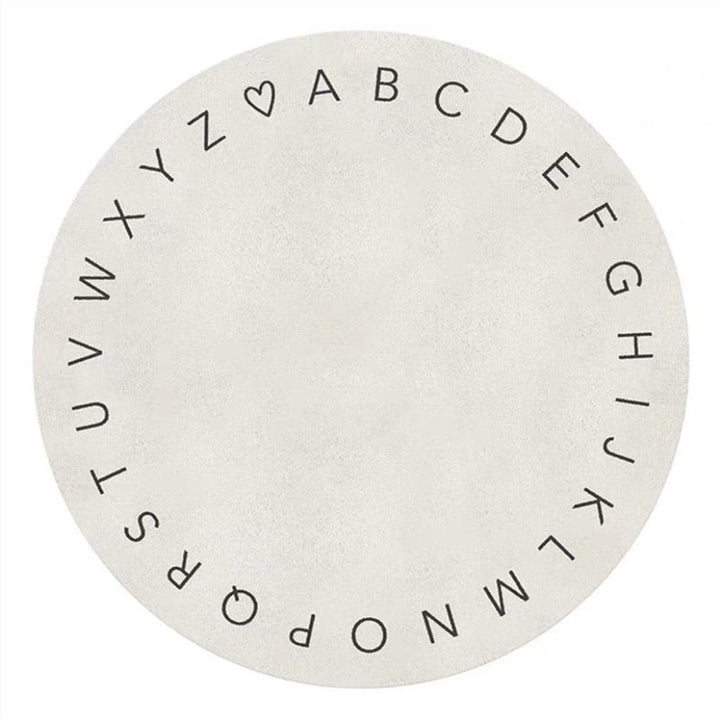 White round carpet – Stylish rug for children's room & living room, ideal for modern design | Bowlift
