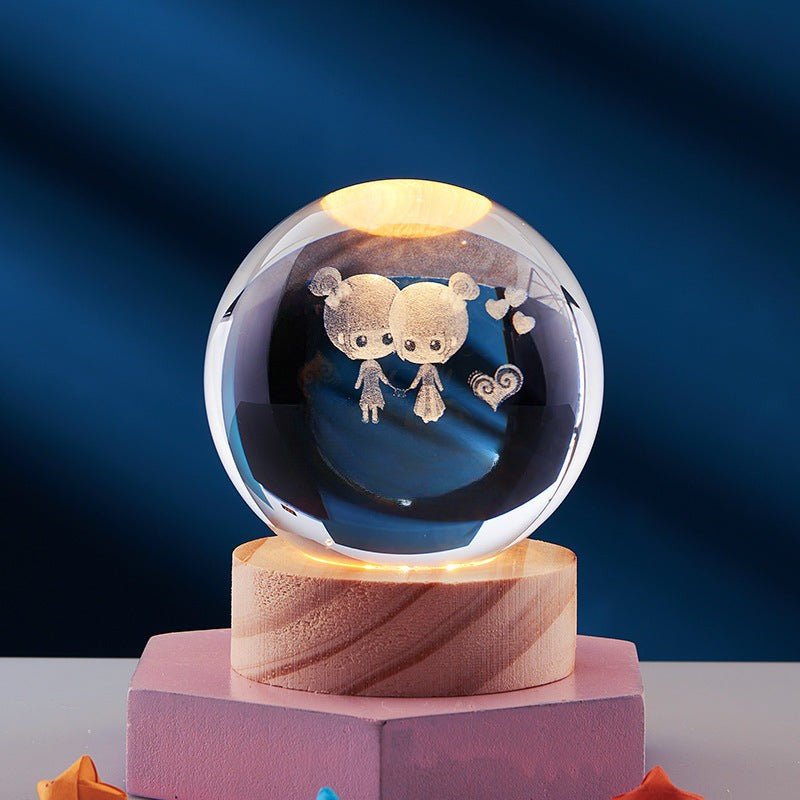 BowLift | AURASHINE – 3D LED Crystal Lamp for Dreamy Night Ambiance