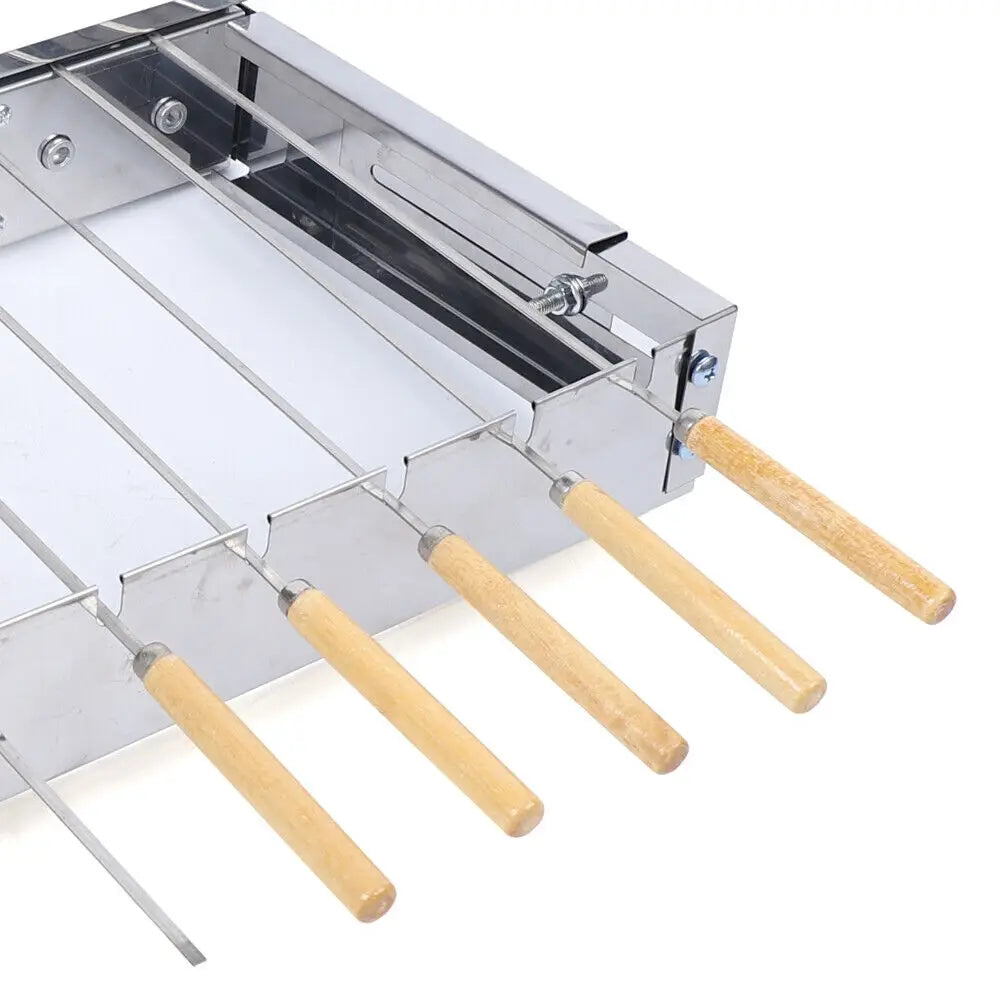 Automatic Rotating Rotisserie Stainless Steel BBQ Grill Skewers Set | Bowlift