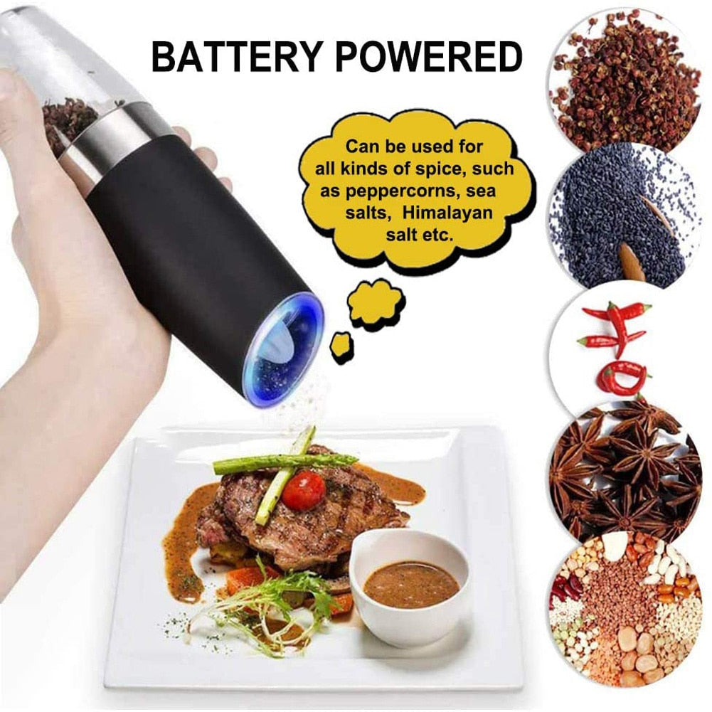 Automatic Spice Grinder Mill Adjustable Grinder with LED Light | Bowlift