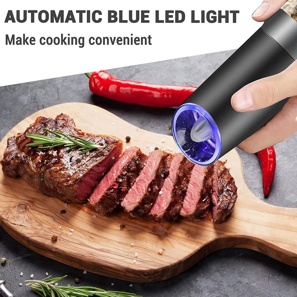 Automatic Spice Grinder Mill Adjustable Grinder with LED Light | Bowlift