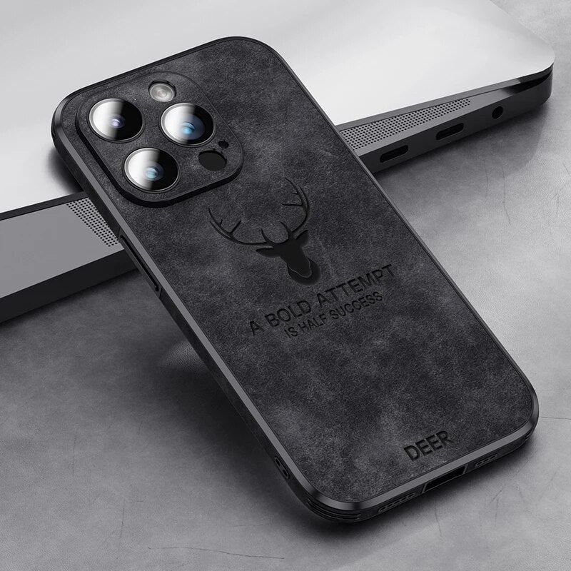 BowLift | Deer - Luxury Leather iPhone Case with Stylish Design and Shockproof Protection