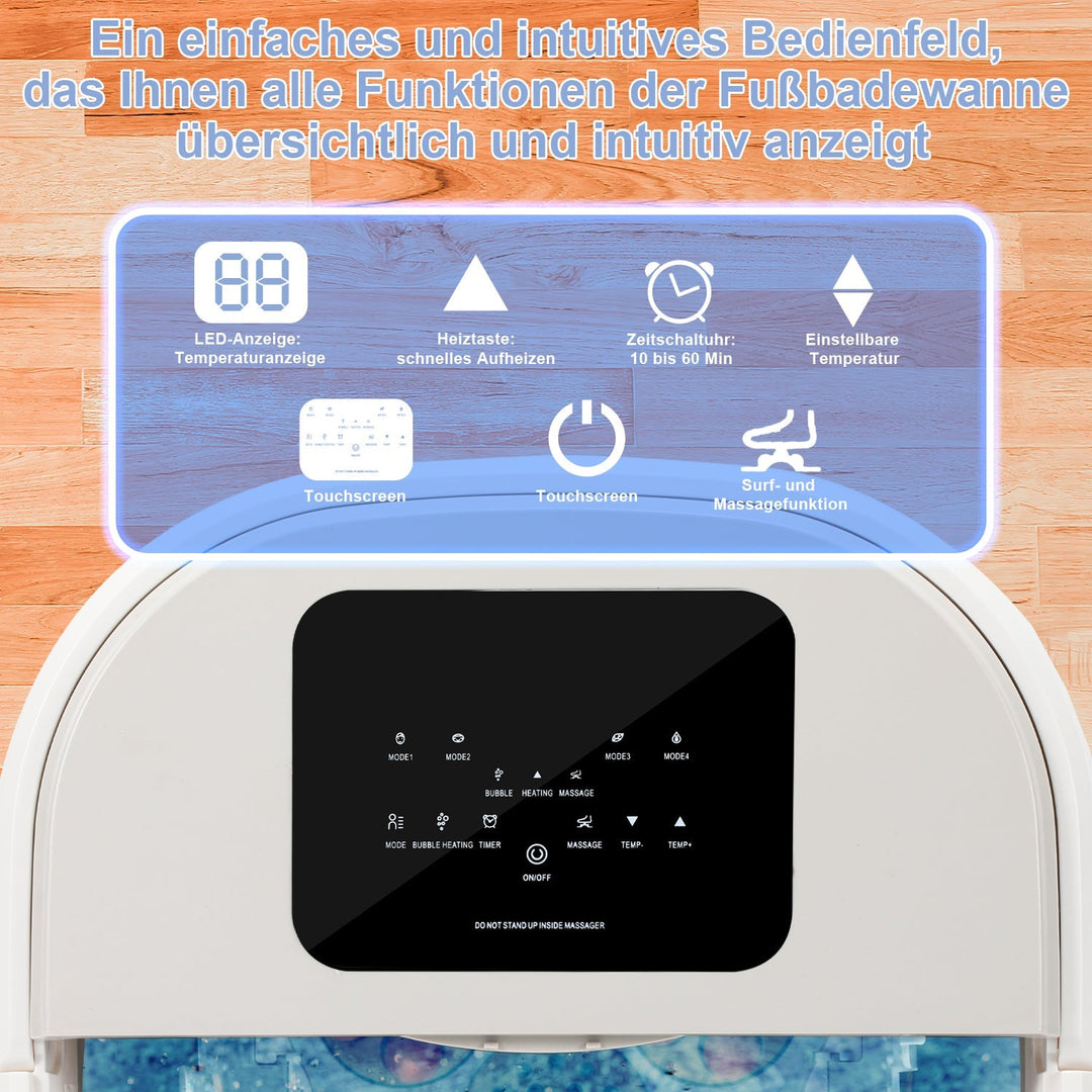 Electric foot massage device heating foldable | Bowlift