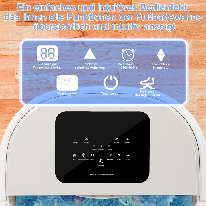 Electric foot massage device heating foldable | Bowlift
