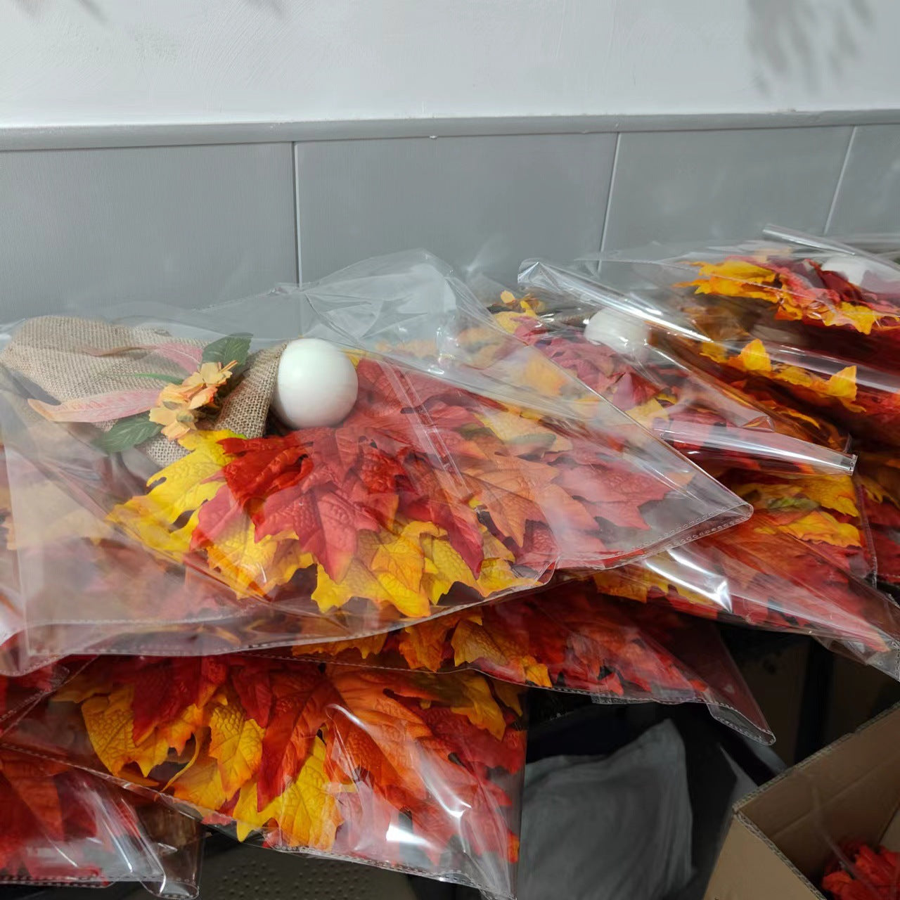 BowLift | Hat Christmas Decoration Garland Harvest Season Maple Leaf Creative Garland