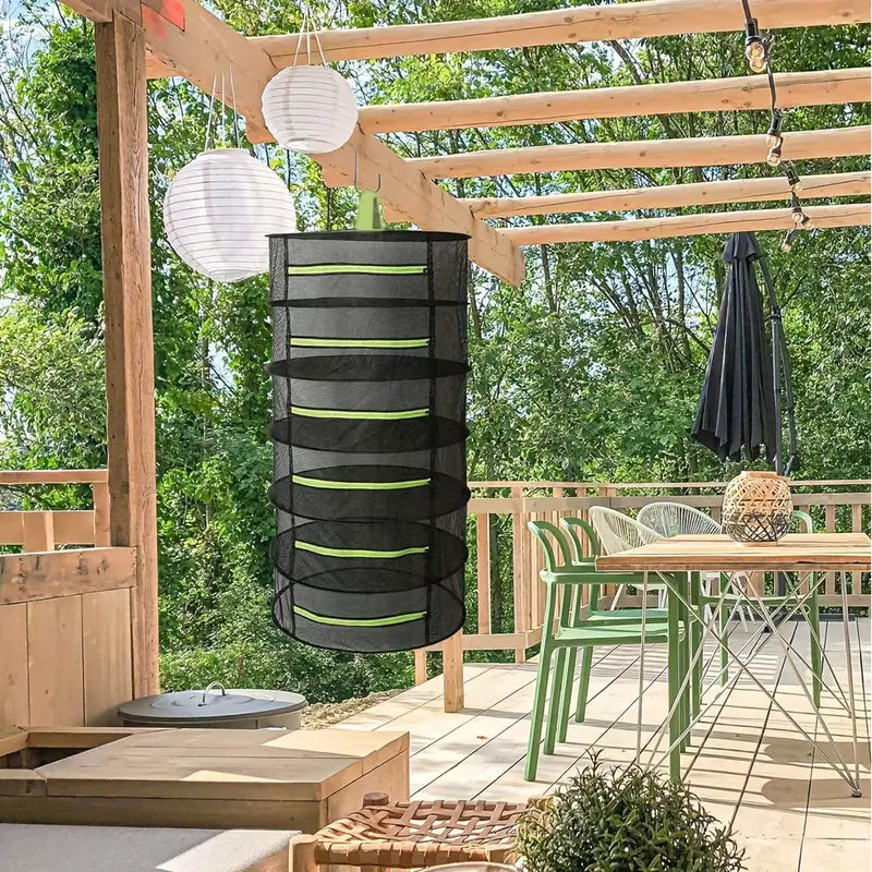 BowLift | Foldable drying basket for fruits, vegetables, and herbs – Multi-tier net storage for quick drying process
