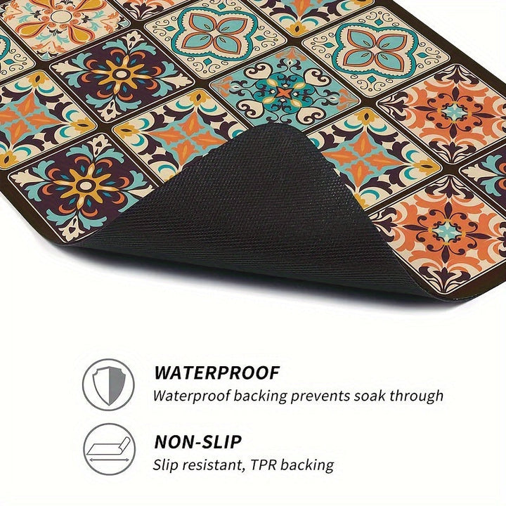 Washing Machine Cover Mat Retro Mosaic | Bowlift