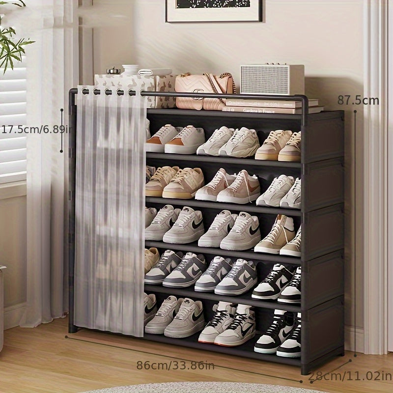 Foldable shoe rack with dust protection 4–7 levels | Bowlift