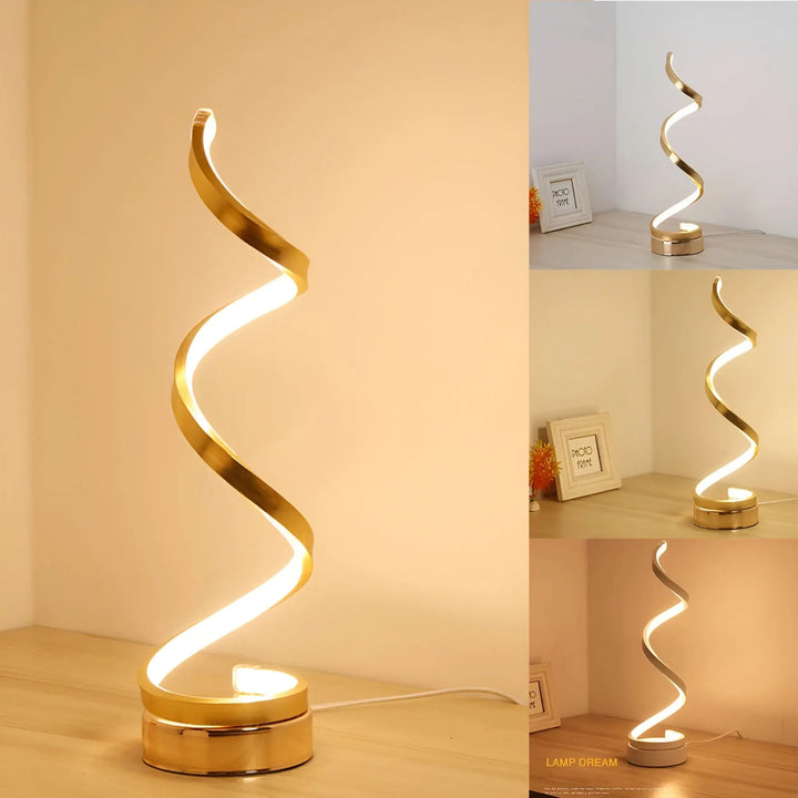 BowLift | Elegant Spiral Glow LED Desk Lamp – Energy Efficient, Sustainable & Eye-Friendly Design