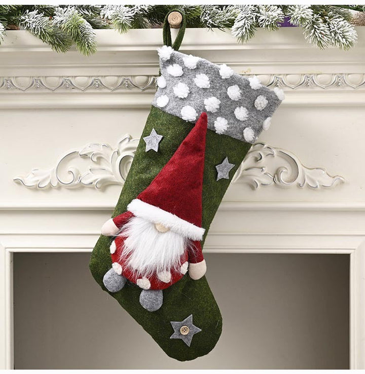 BowLift | Christmas Decorative Supplies Lambswool Three-dimensional Christmas Socks