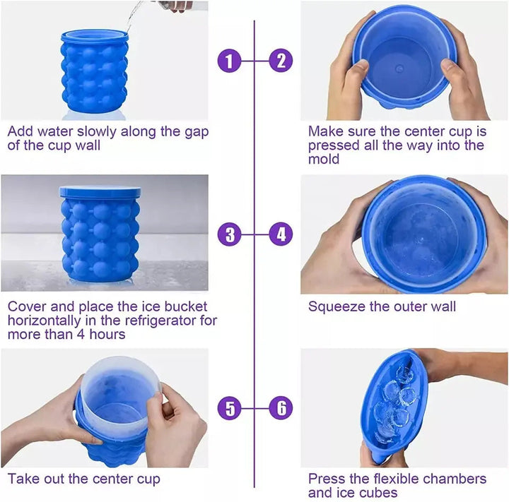 BowLift | Space-saving ice cube container with lid