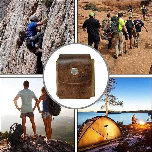 Dimoohome™ Leather and canvas bushcraft bag | Bowlift