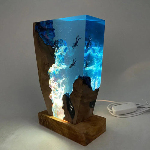 Wellen-LED-Lamp made of resin Bowlift