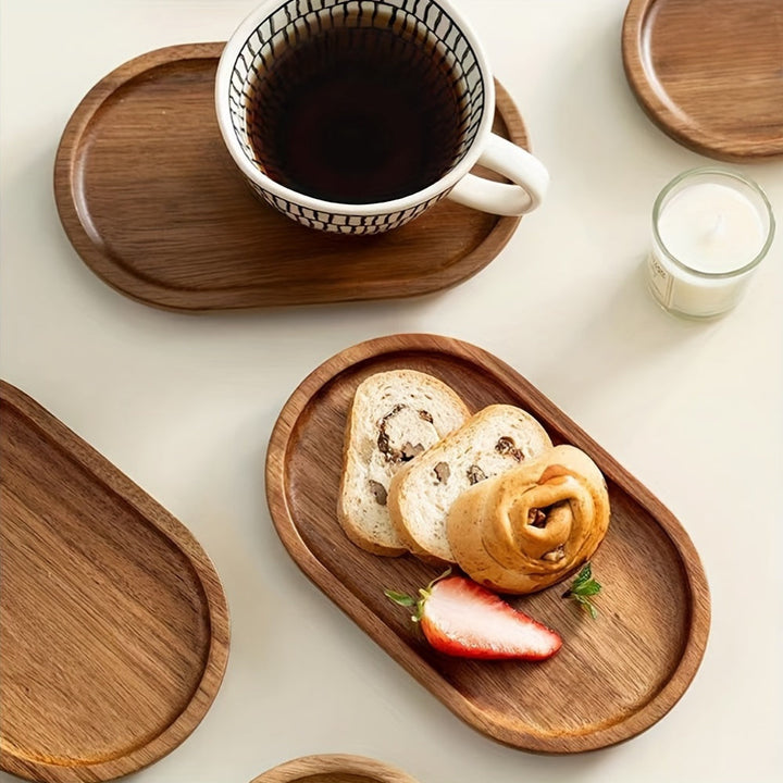 ChicTray - Elegant Oval Tray made of Solid Wood Bowlift