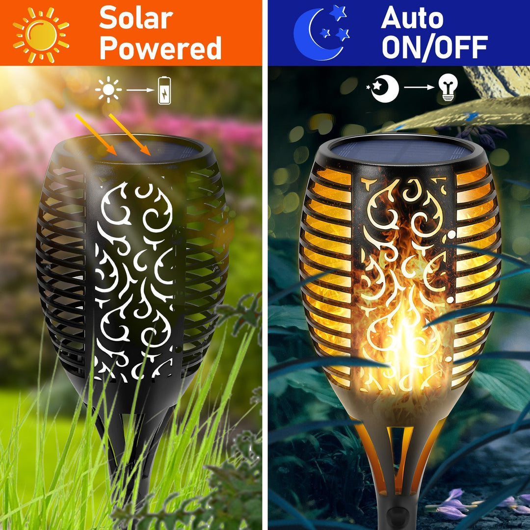 Solar lamps for outdoors 4 pieces 3 IN 1 solar torches | Bowlift