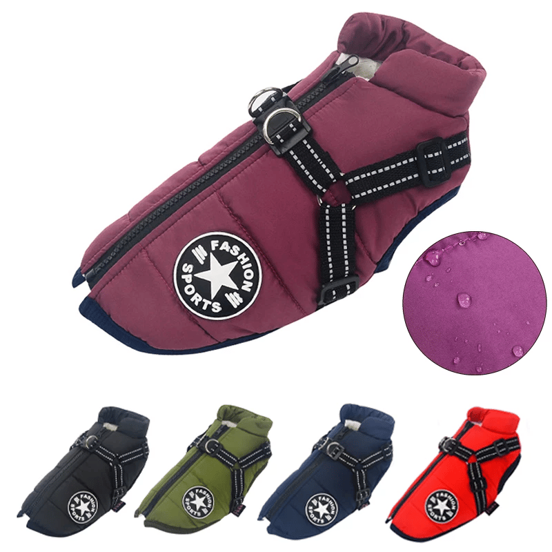 Winter Dog Jacket with Harness | Bowlift
