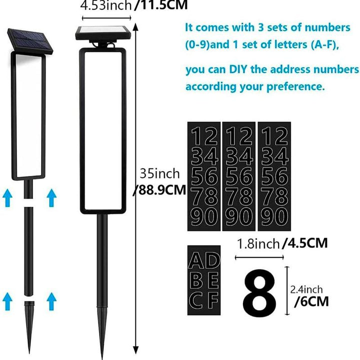 BowLift | Solar-Powered Address Sign with Dual Lighting Modes