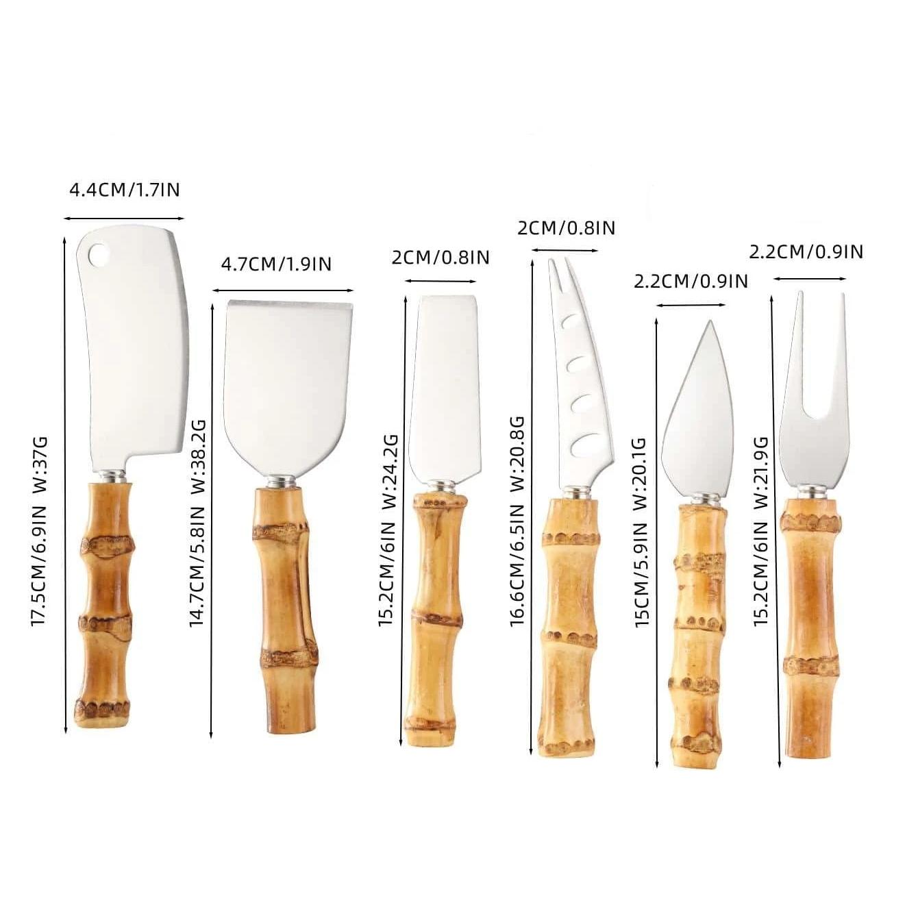 BowLift | Bamboo Cheese Knives Set