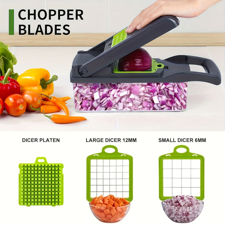 Multifunctional Vegetable Cutter 16-in-1 with Catch Container | Bowlift