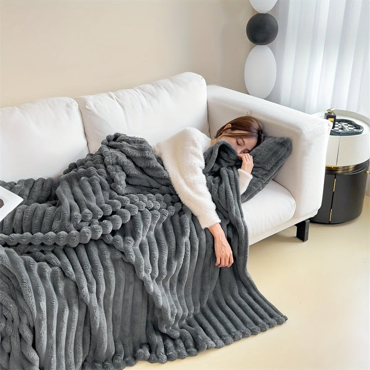 LuxFaux – Luxury Rabbit Fur Blanket for Ultimate Comfort Bowlift