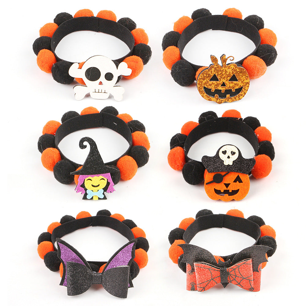 BowLift | Halloween Pet Collar – Adjustable Dog and Cat Neck with Pumpkin and Skull Designs