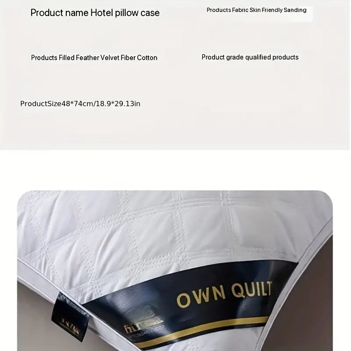 BowLift | DreamRest - Set of 2 Hypoallergenic 3D Pillows - Soft Cervical Support & Hotel Quality Sleep