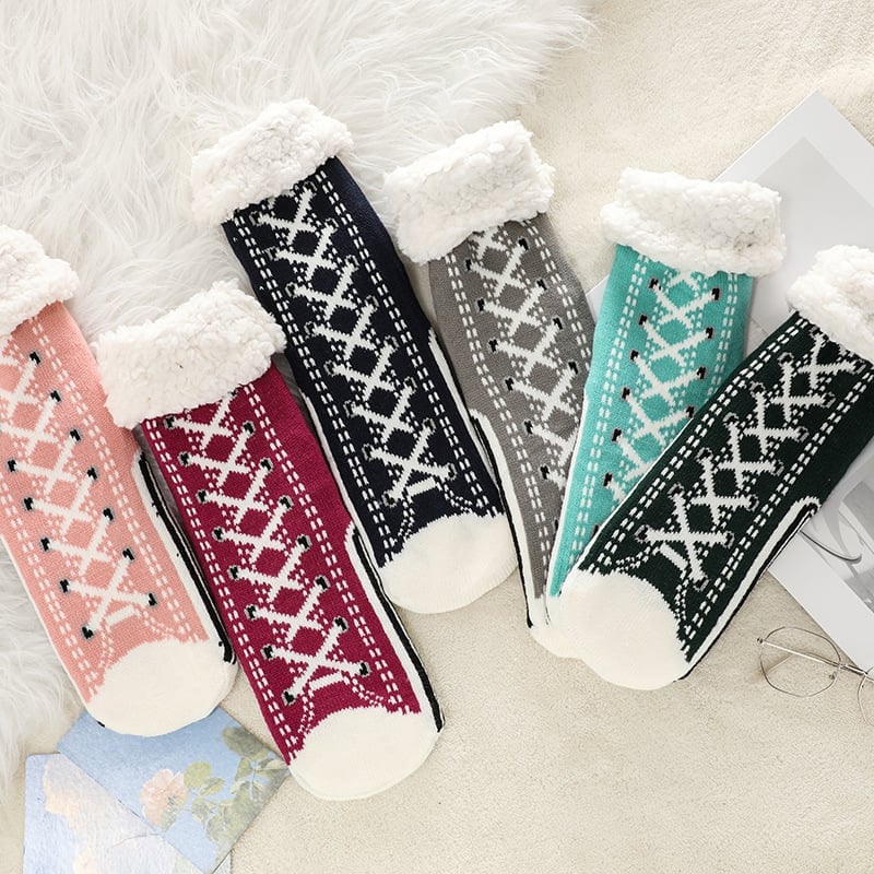 BowLift | Ultra-thick Cashmere Slippers Socks S