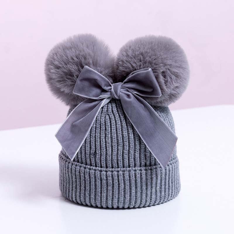 BowLift | Baby hat with double ball bow