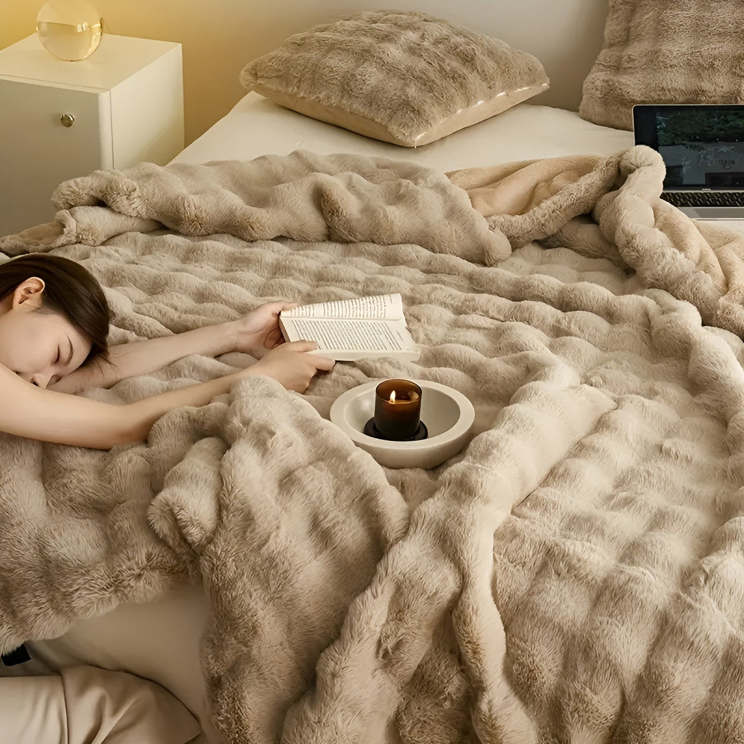 Fleece and fleece Bowliftanket – Extra soft & warm | Perfect for sofa and bedroom | Bowlift