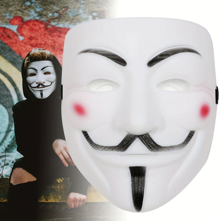 BowLift | Men’s Full Face Plastic Halloween Mask | Anonymous Cosplay