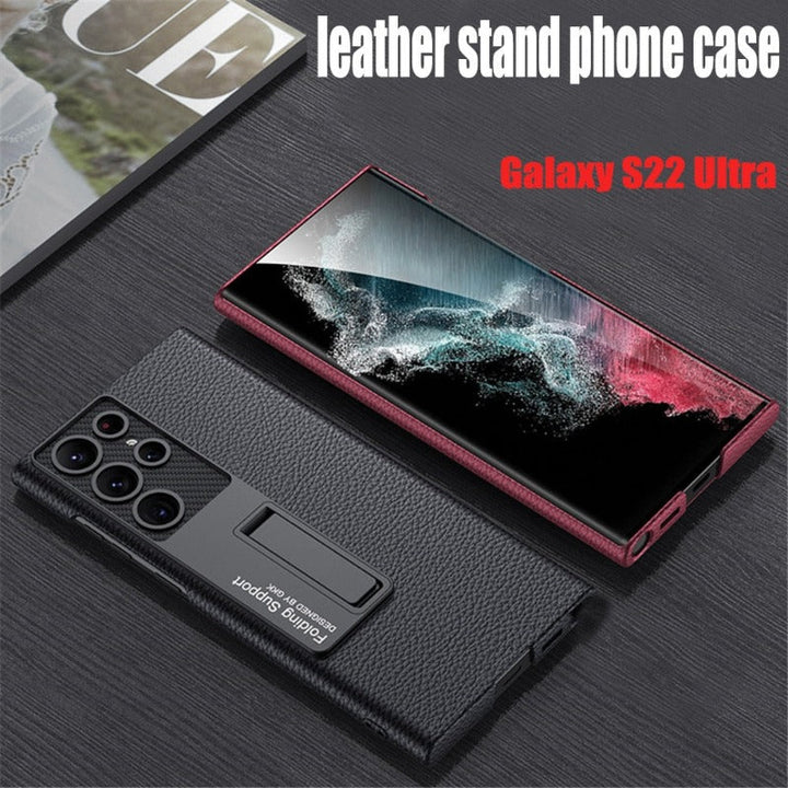 BowLift | Luxurious, ultra-thin leather phone case, shockproof, for Samsung Galaxy 23